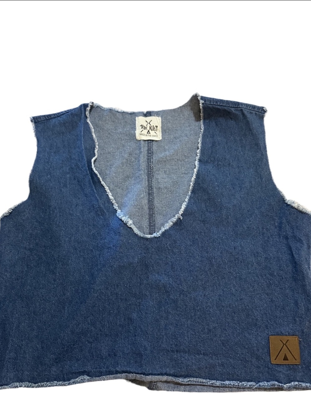 Tribe Kelley Denim crop tank top